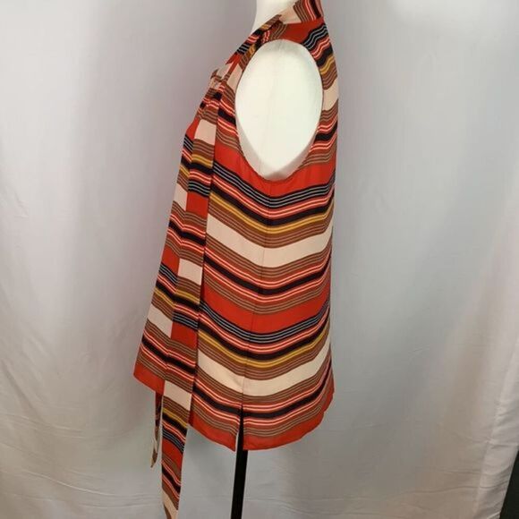 Ann Taylor LOFT Multi Striped Sleeveless Blouse Tank Top - Picture 4 of 9